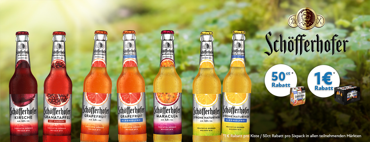 Schöfferhofer Mix Kistenware Rabattaktion 1 Euro - KW 20 und 21 in 2026